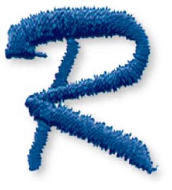 Picture of Script-Letter R Machine Embroidery Design