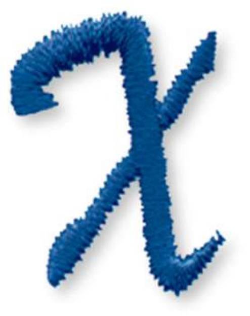Picture of Script-Letter X Machine Embroidery Design