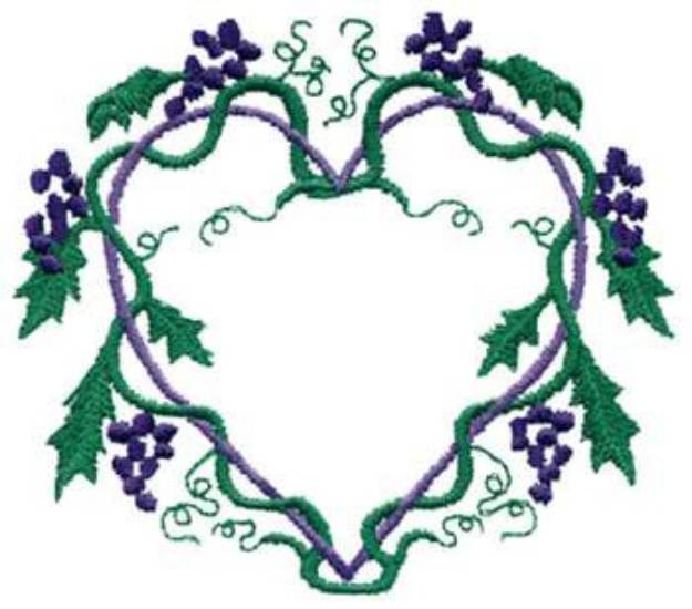 Picture of Grapevine Heart Machine Embroidery Design