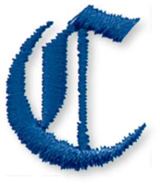 Picture of Old Style Letter C Machine Embroidery Design
