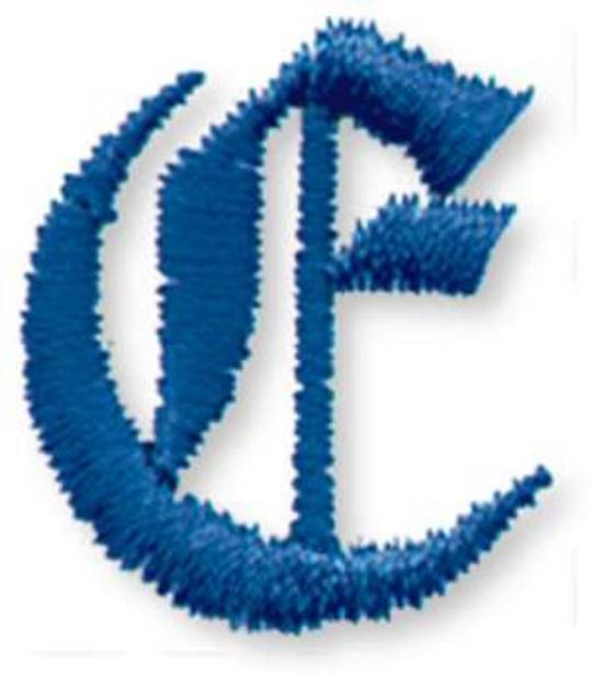 Picture of Old Style Letter E Machine Embroidery Design