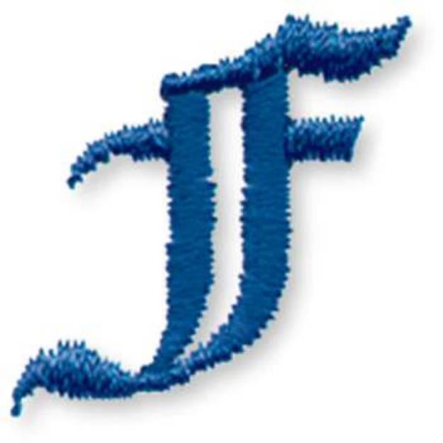 Picture of Old Style Letter F Machine Embroidery Design