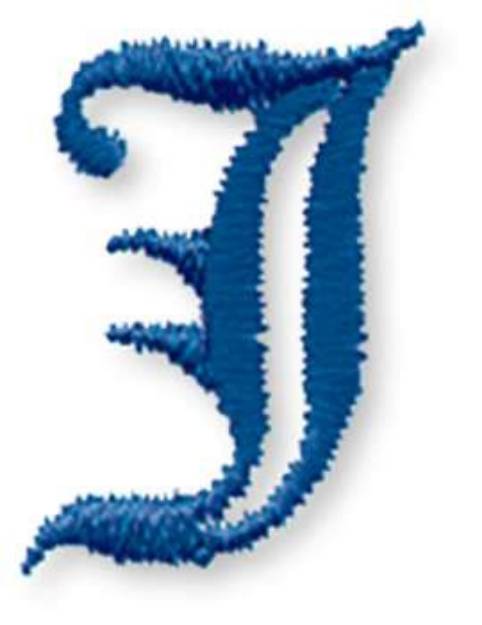 Picture of Old Style Letter J Machine Embroidery Design
