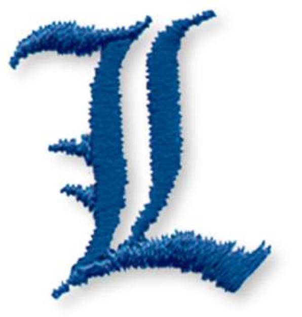 Picture of Old Style Letter L Machine Embroidery Design