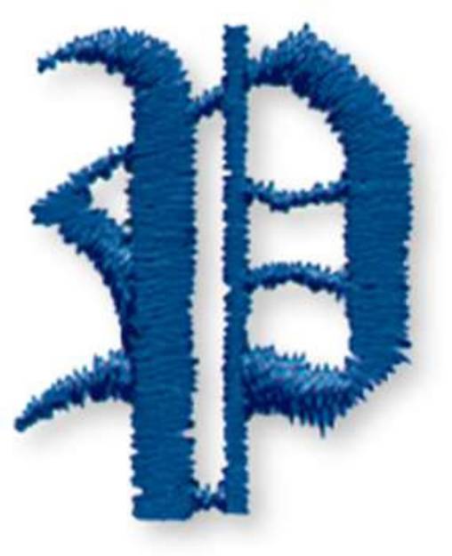 Picture of Old Style Letter P Machine Embroidery Design