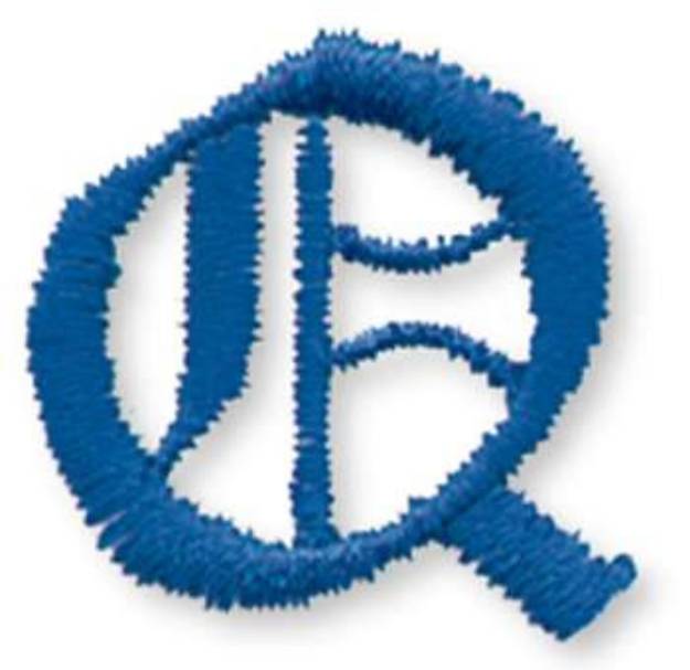 Picture of Old Style Letter Q Machine Embroidery Design