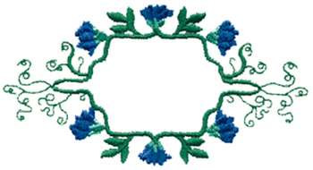 Floral Vine Border Machine Embroidery Design