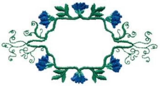 Picture of Floral Vine Border Machine Embroidery Design