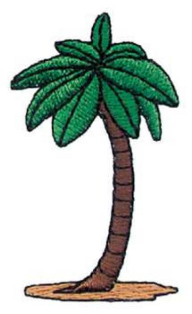 Picture of Single Palm Tree Machine Embroidery Design