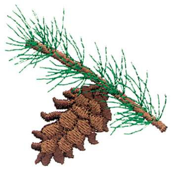 Pine Cone Machine Embroidery Design