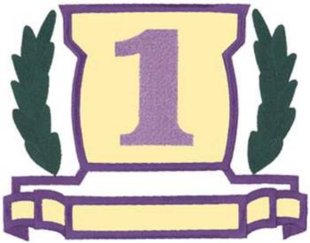 Picture of Applique Number 1 Machine Embroidery Design