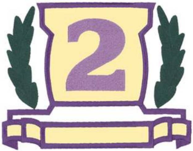 Picture of Applique Number 2 Machine Embroidery Design