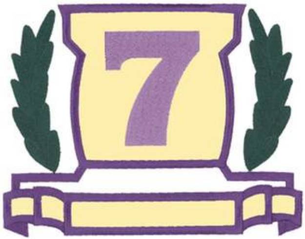 Picture of Applique Number 7 Machine Embroidery Design