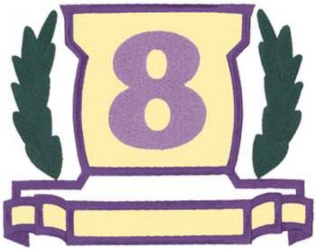 Picture of Applique Number 8 Machine Embroidery Design