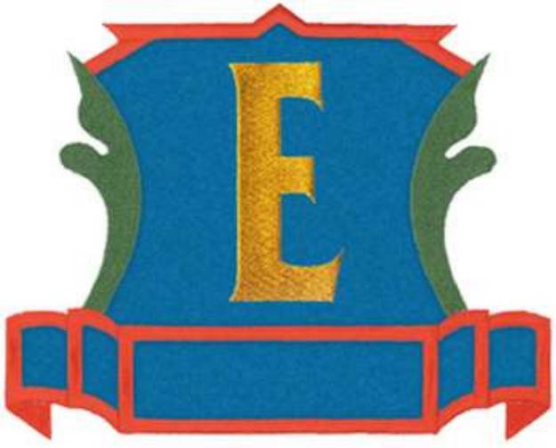 Picture of Applique Letter E Machine Embroidery Design