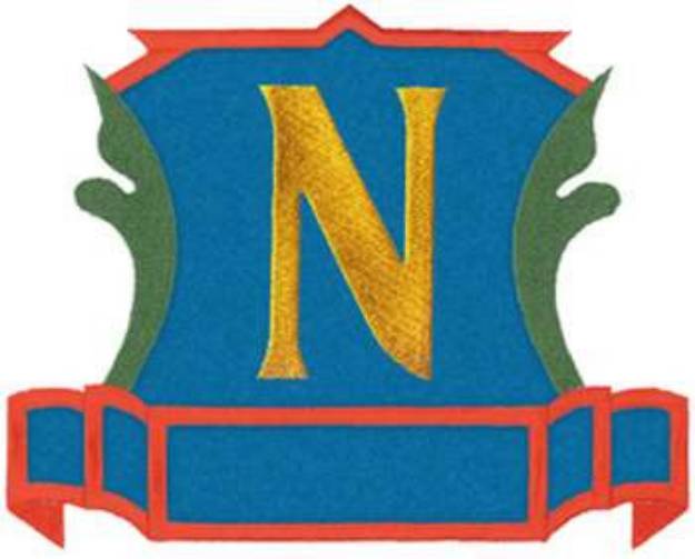 Picture of Applique Letter N Machine Embroidery Design
