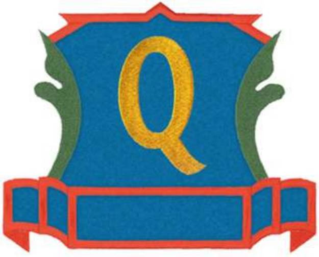Picture of Applique Letter Q Machine Embroidery Design