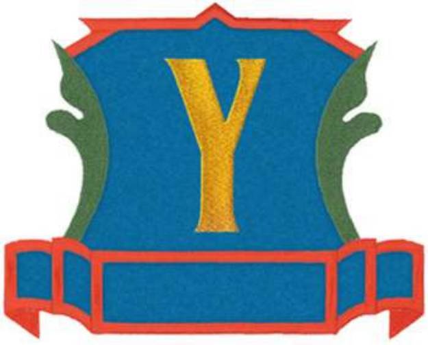 Picture of Applique Letter Y Machine Embroidery Design