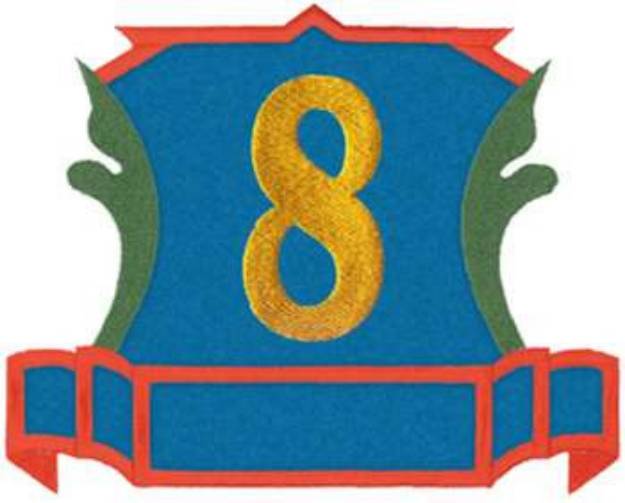 Picture of Applique Number 8 Machine Embroidery Design