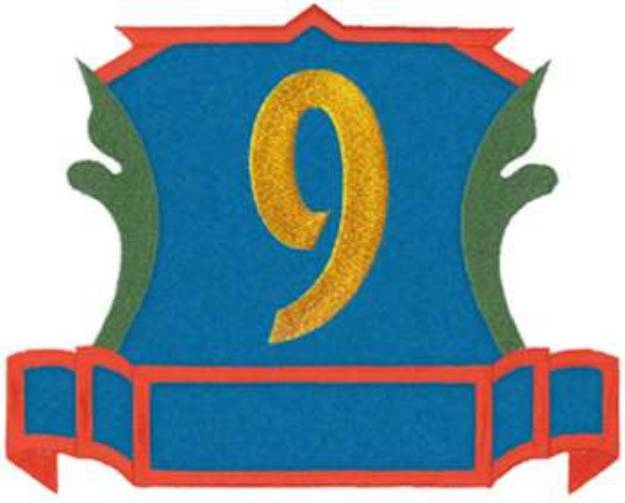 Picture of Applique Number 9 Machine Embroidery Design