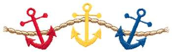 Anchors And Rope Machine Embroidery Design