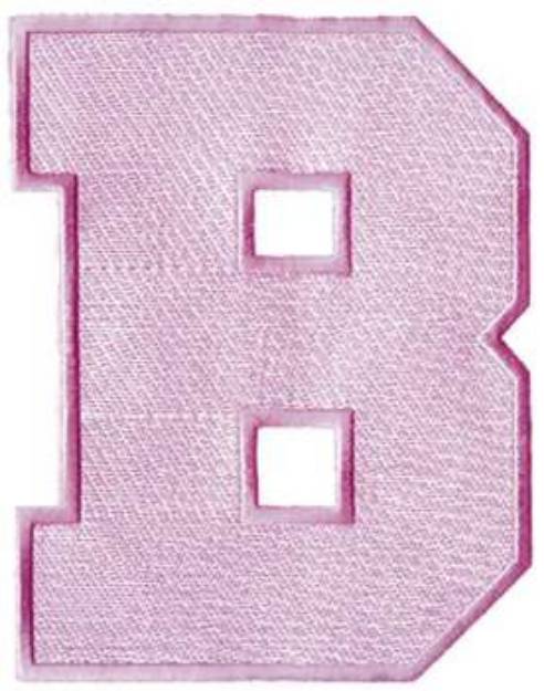 Picture of Block Letter B Machine Embroidery Design