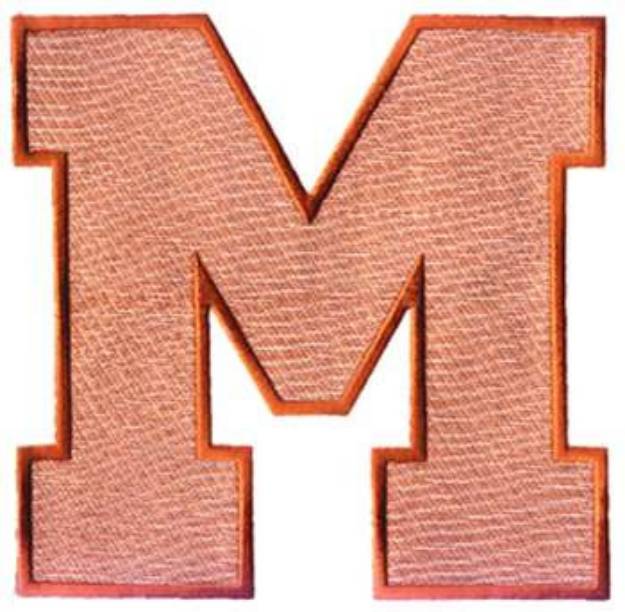 Picture of Block Letter M Machine Embroidery Design