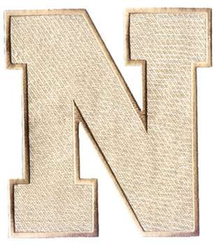 Block Letter N Machine Embroidery Design