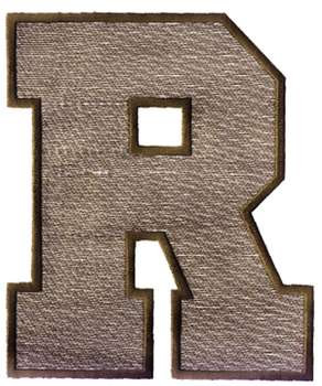 Block Letter R Machine Embroidery Design