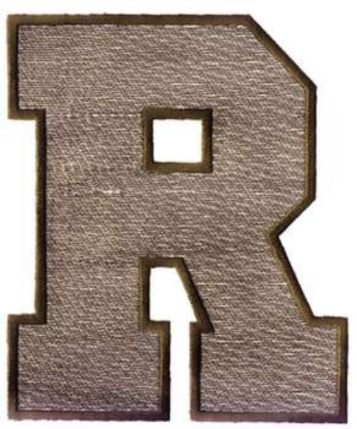 Picture of Block Letter R Machine Embroidery Design