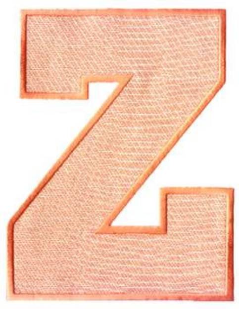 Picture of Block Letter Z Machine Embroidery Design