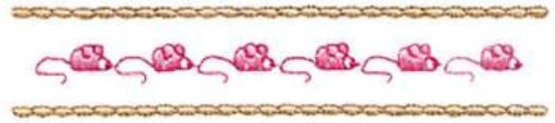 Picture of Mouse Border Machine Embroidery Design