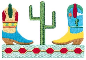 Southwest Boots Machine Embroidery Design