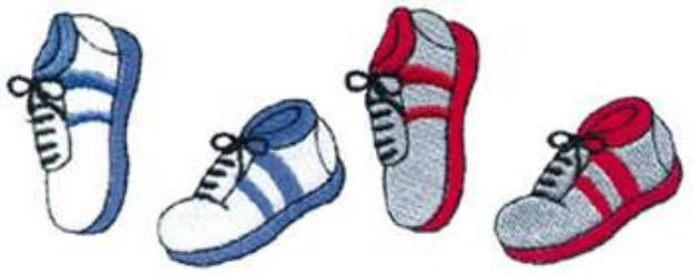 Picture of Running Shoes Machine Embroidery Design