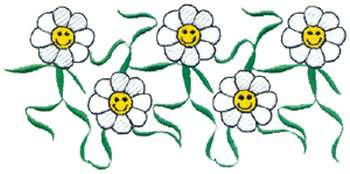 Dancing Daisies Machine Embroidery Design