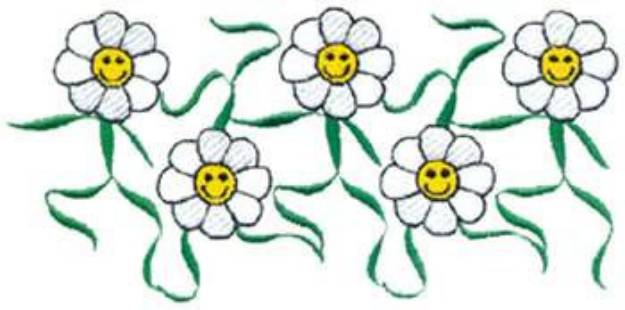 Picture of Dancing Daisies Machine Embroidery Design