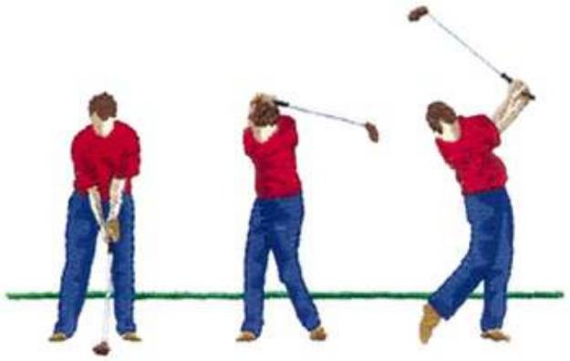 Picture of Golfer In Motion Machine Embroidery Design