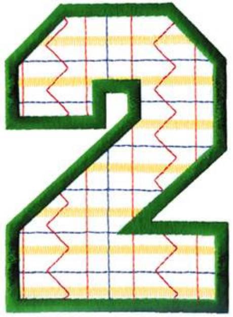 Picture of Plaid Number 2 Machine Embroidery Design