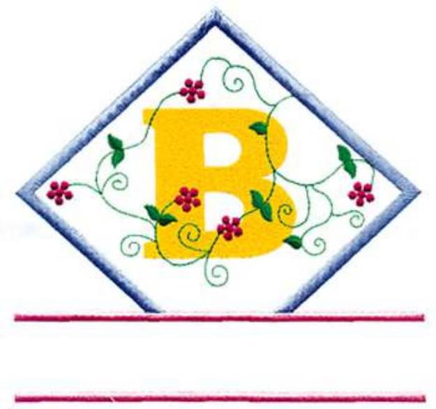 Picture of Vine Letter B Machine Embroidery Design