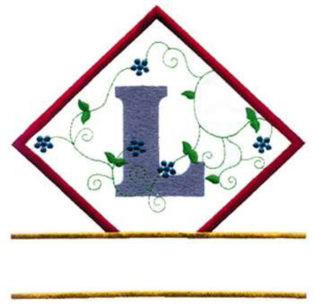 Picture of Vine Letter L Machine Embroidery Design