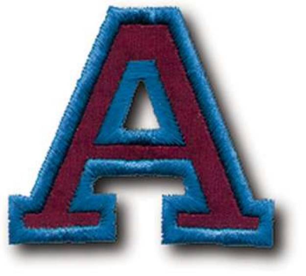 Picture of Athletic Letter A Machine Embroidery Design