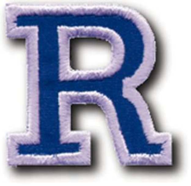 Picture of Athletic Letter R Machine Embroidery Design