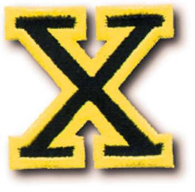 Picture of Athletic Letter X Machine Embroidery Design