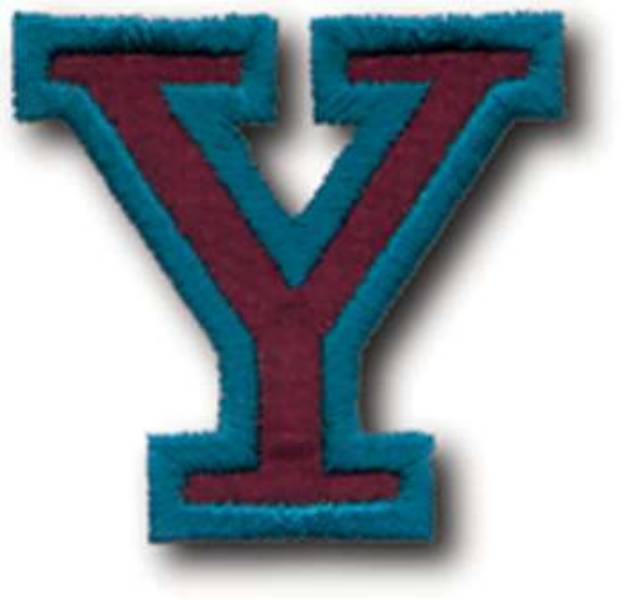 Picture of Athletic Letter Y Machine Embroidery Design