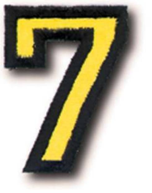 Picture of Athletic Number 7 Machine Embroidery Design