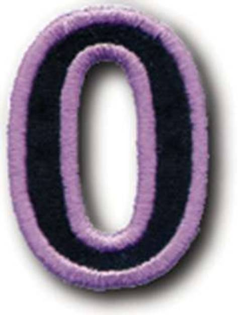 Picture of Athletic Number 0 Machine Embroidery Design