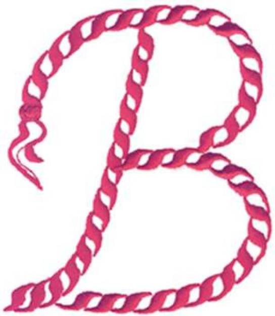 Picture of Rope Alphabet B Machine Embroidery Design