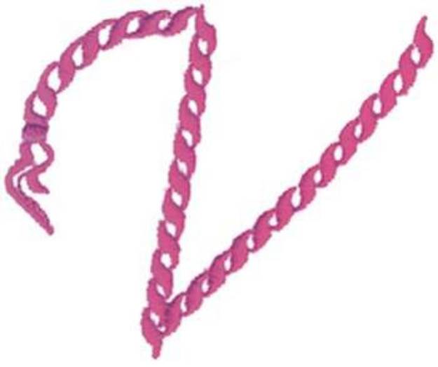 Picture of Rope Alphabet V Machine Embroidery Design