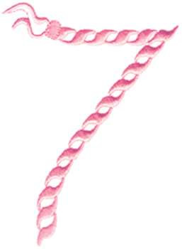 Rope Number 7 Machine Embroidery Design