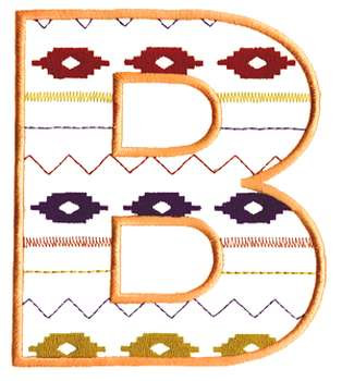 Southwest Letter  B Machine Embroidery Design